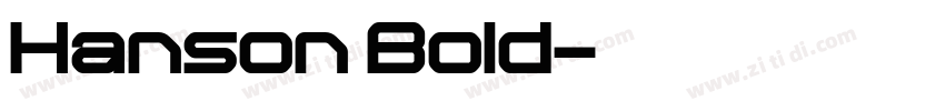 Hanson Bold字体转换